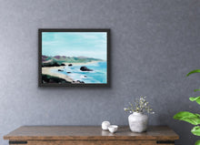 Load image into Gallery viewer, &quot;Oregon Coast&quot; 11in x14in Original Beach Painting - Framed
